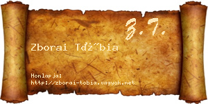 Zborai Tóbia névjegykártya
